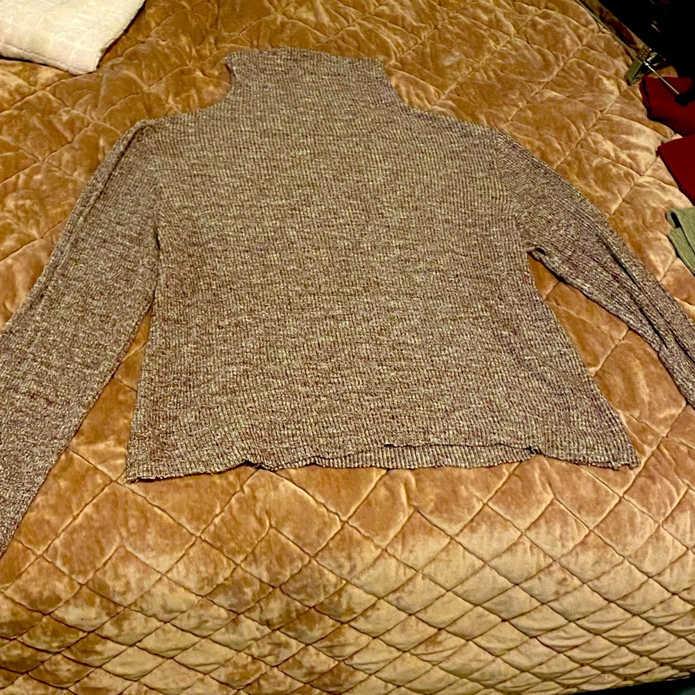 BikBok Knit Turtle Neck Raw Hem Crop